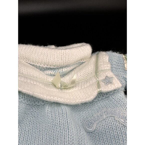CPK Cabbage Patch Kids Vtg Baby Bean Butt BBB Blue Knit Sleeper Outfit RARE-1 - Picture 2 of 13